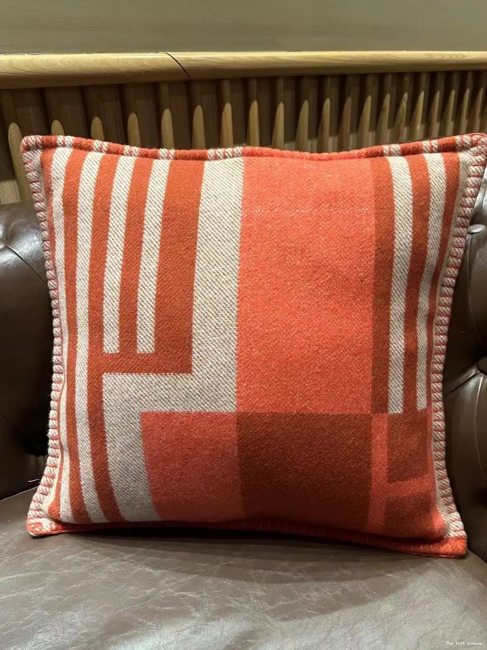 WOOL PILLOW HERMES THROW ITHAQUE 0519